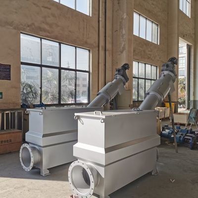 灰色の排水処理タンク、マイクロ回転式ドラム・フィルタ