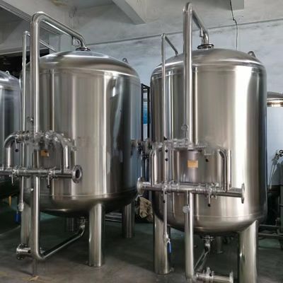 水晶砂の活性炭の樹脂のためのマルチメディアSS304の水処理フィルター タンク