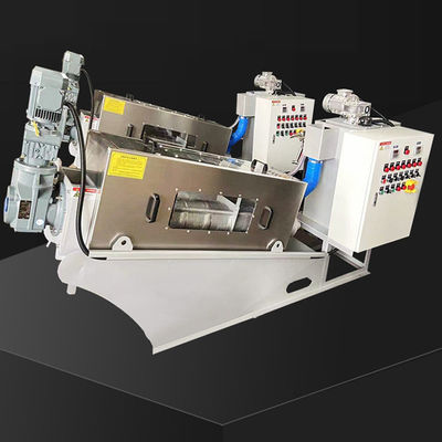 フル オートマチックのステンレス鋼の螺線形の沈積物の脱水機システム2.23kw 380Volt