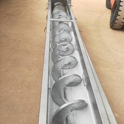 UのタイプShaftlessの沈積物の粉のオーガーねじコンベヤー機械SS316L 1-10t/h